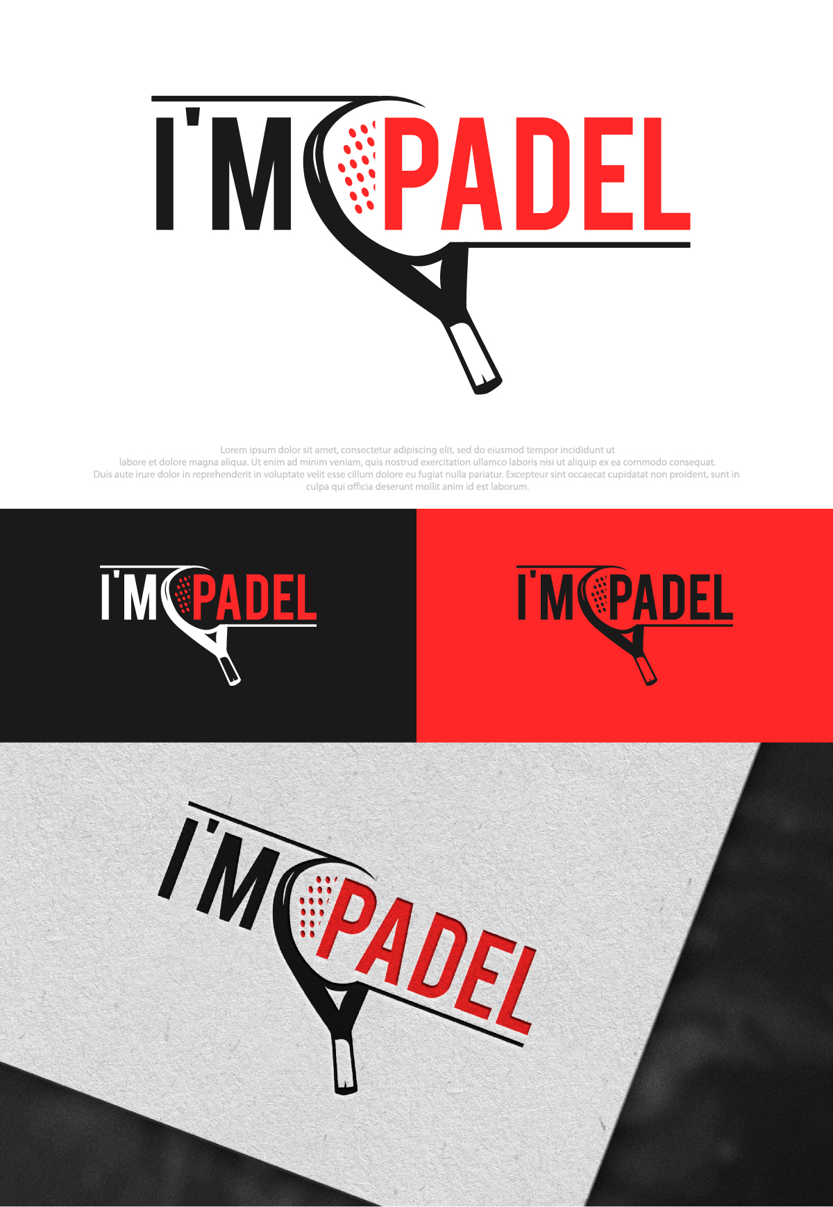Logo Design by DesignLima for I'M Padel | Design #33137006