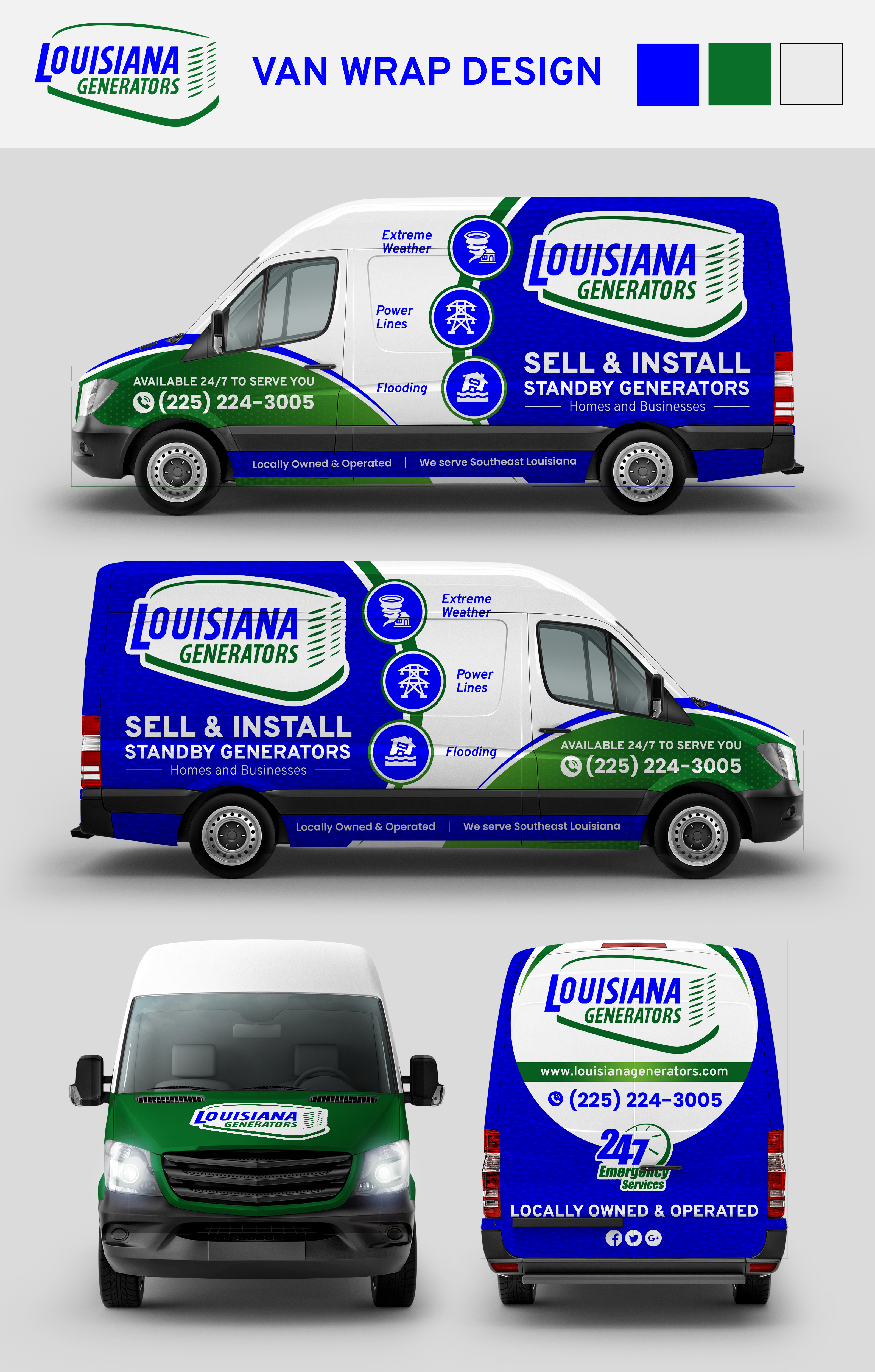 Diseño Gráfico por SAI DESIGNS para Louisiana Generators | Diseño #33115931