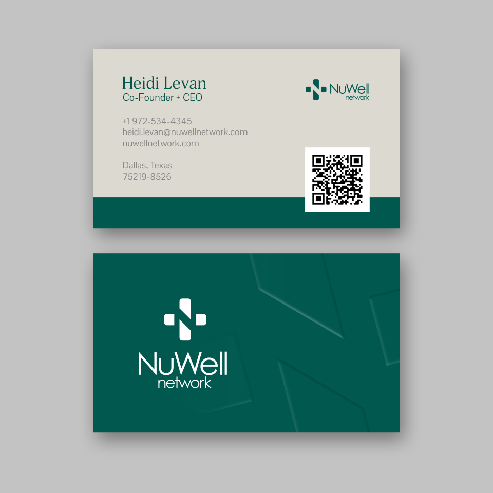 Business Card Design by Andrés Sebastián for NuWell Network  | Design #33119059