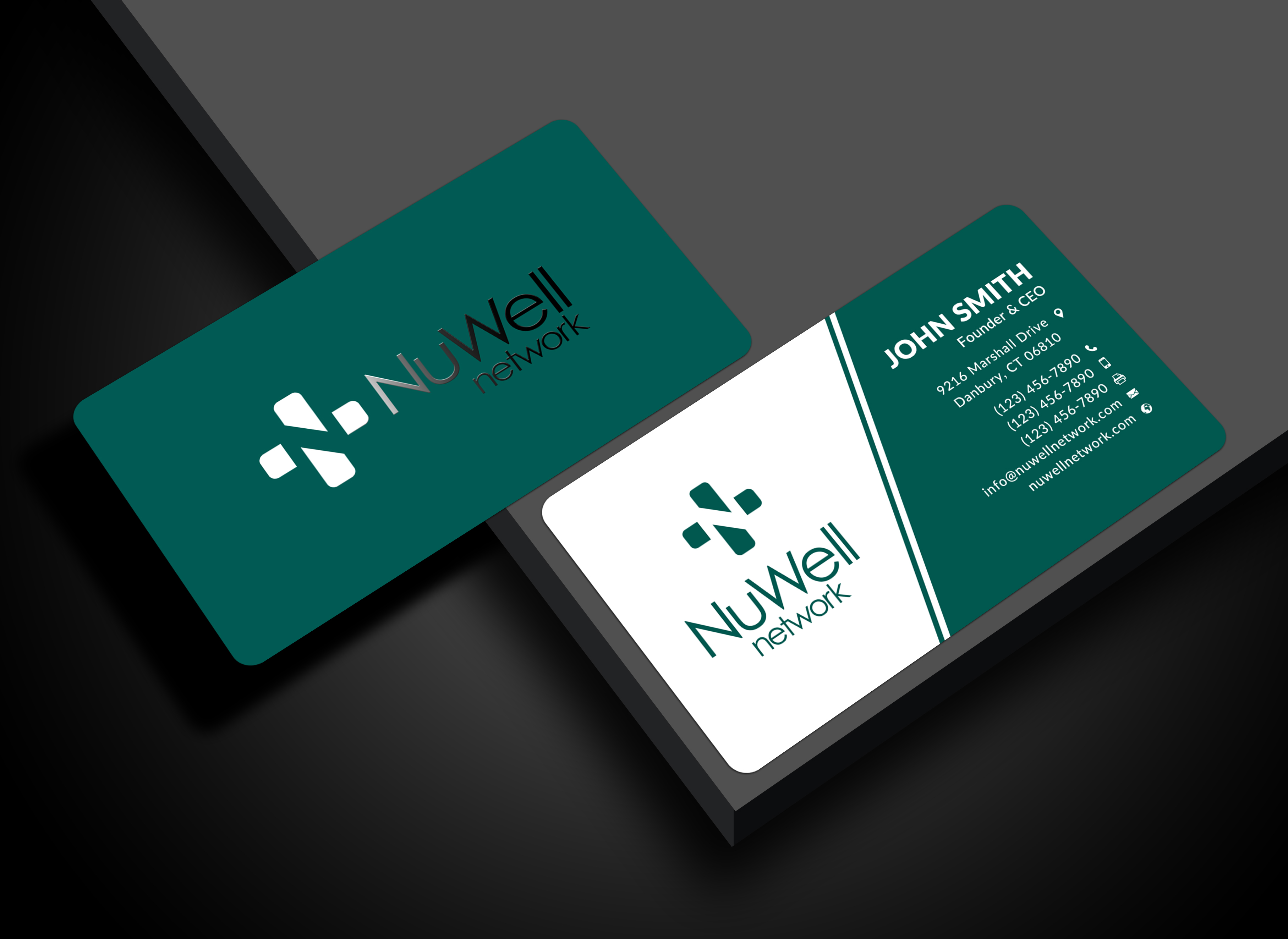 Visitenkarten-Design von Sun Moon Graphic Designer für NuWell Network  | Design #33120173