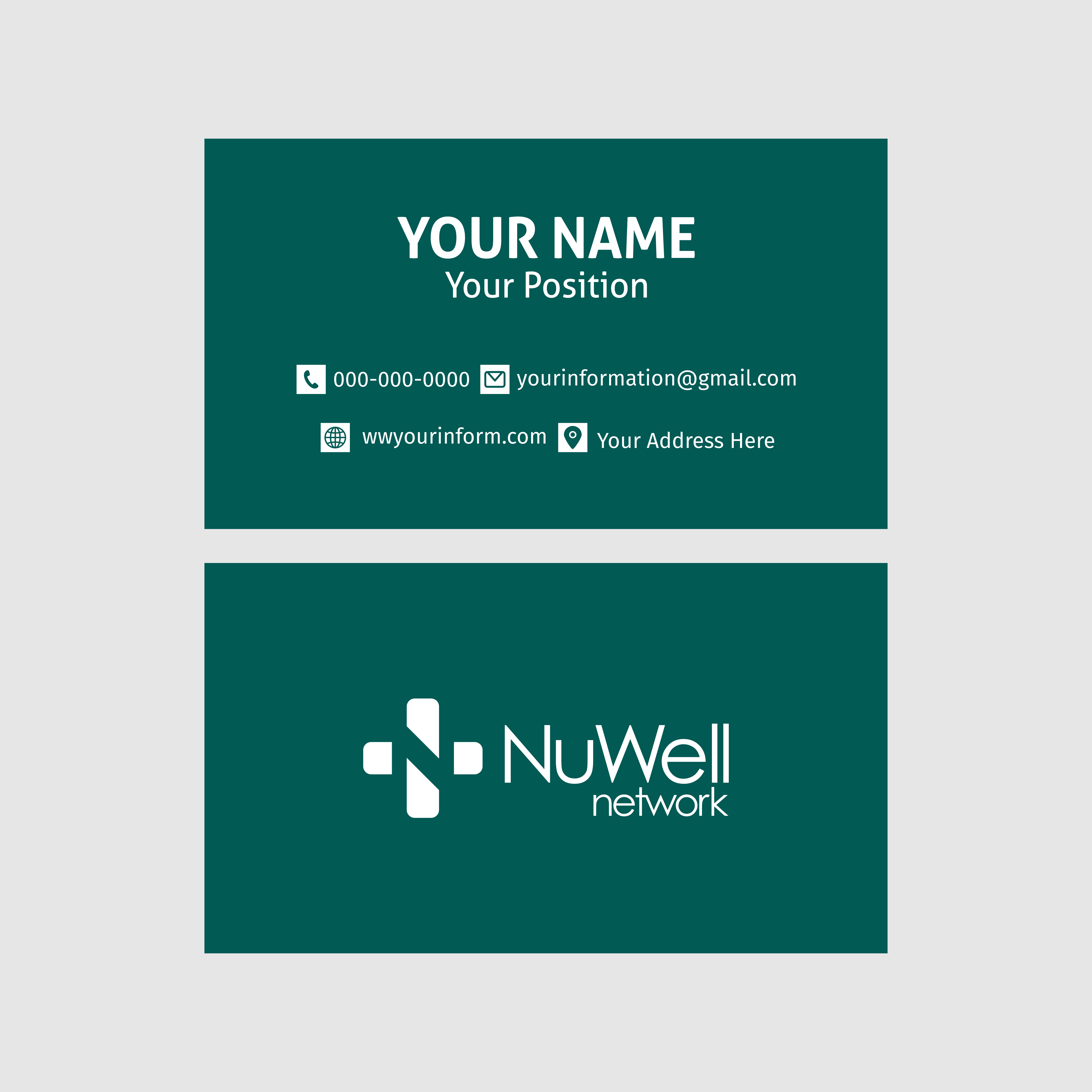 Diseño de Tarjeta de Presentación por SR Graphics G para NuWell Network  | Diseño #33148925