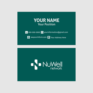 Business Card Design by SR Graphics G for NuWell Network  | Design: #33148925