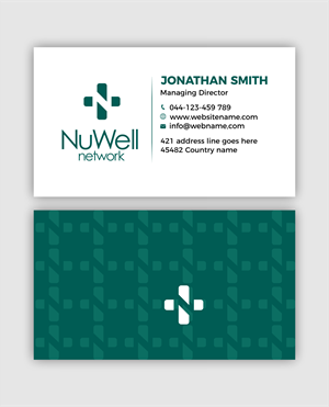 Business Card Design by designer1975 for NuWell Network  | Design: #33134198