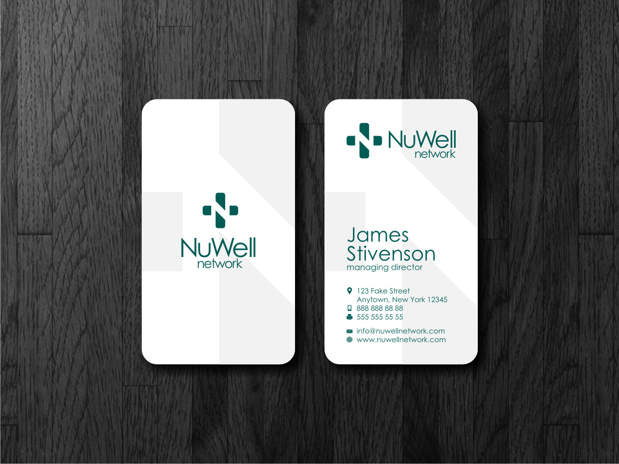 Business Card Design by Atvento Graphics for NuWell Network  | Design #33122756