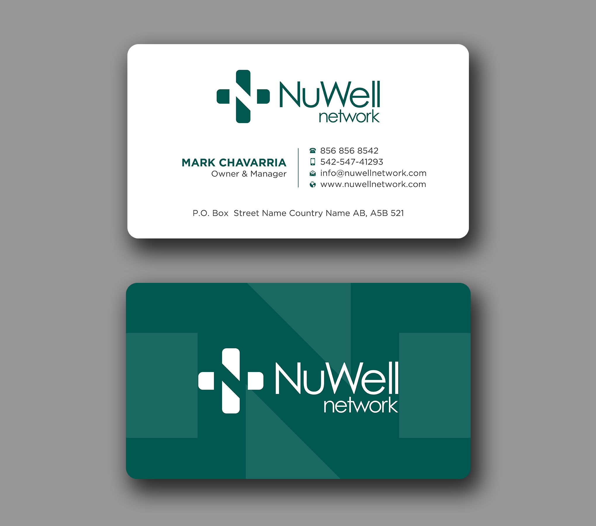 Visitenkarten-Design von Uttom 2 für NuWell Network  | Design #33118040
