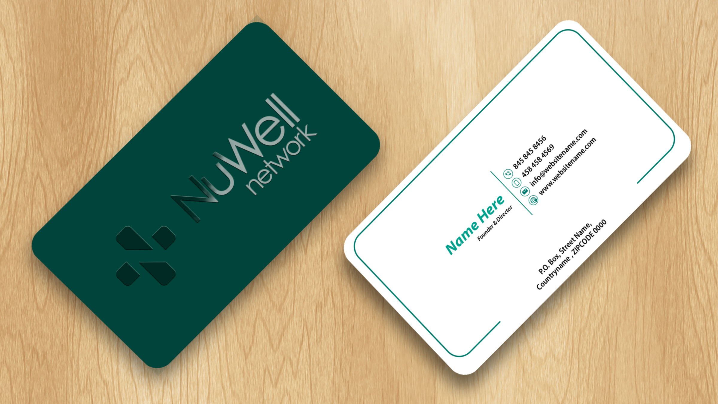 Visitenkarten-Design von Isu-D für NuWell Network  | Design #33143814