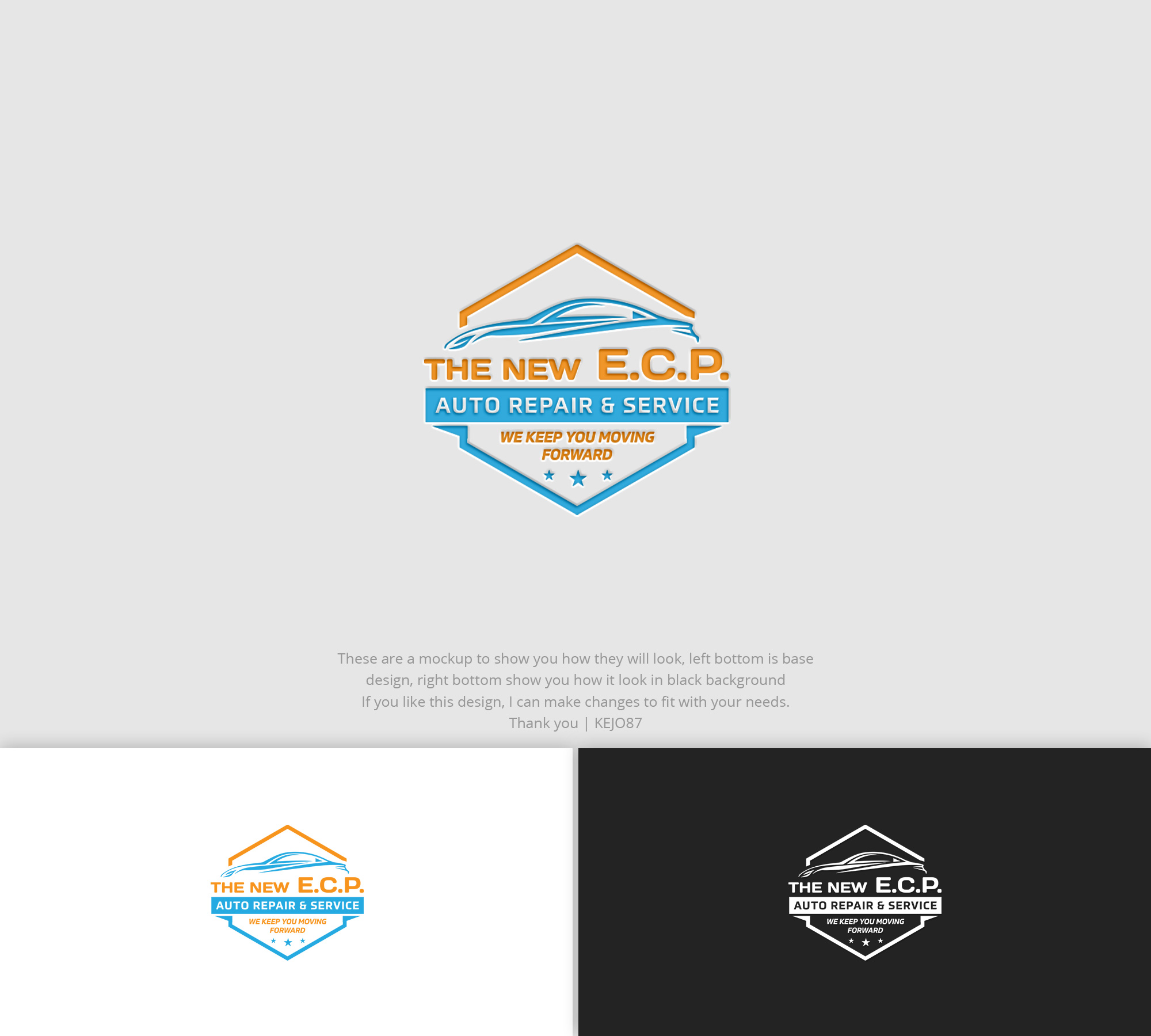 Logo Design by Kejo87 for E.C.P. Auto Repair And Service | Design #33138573