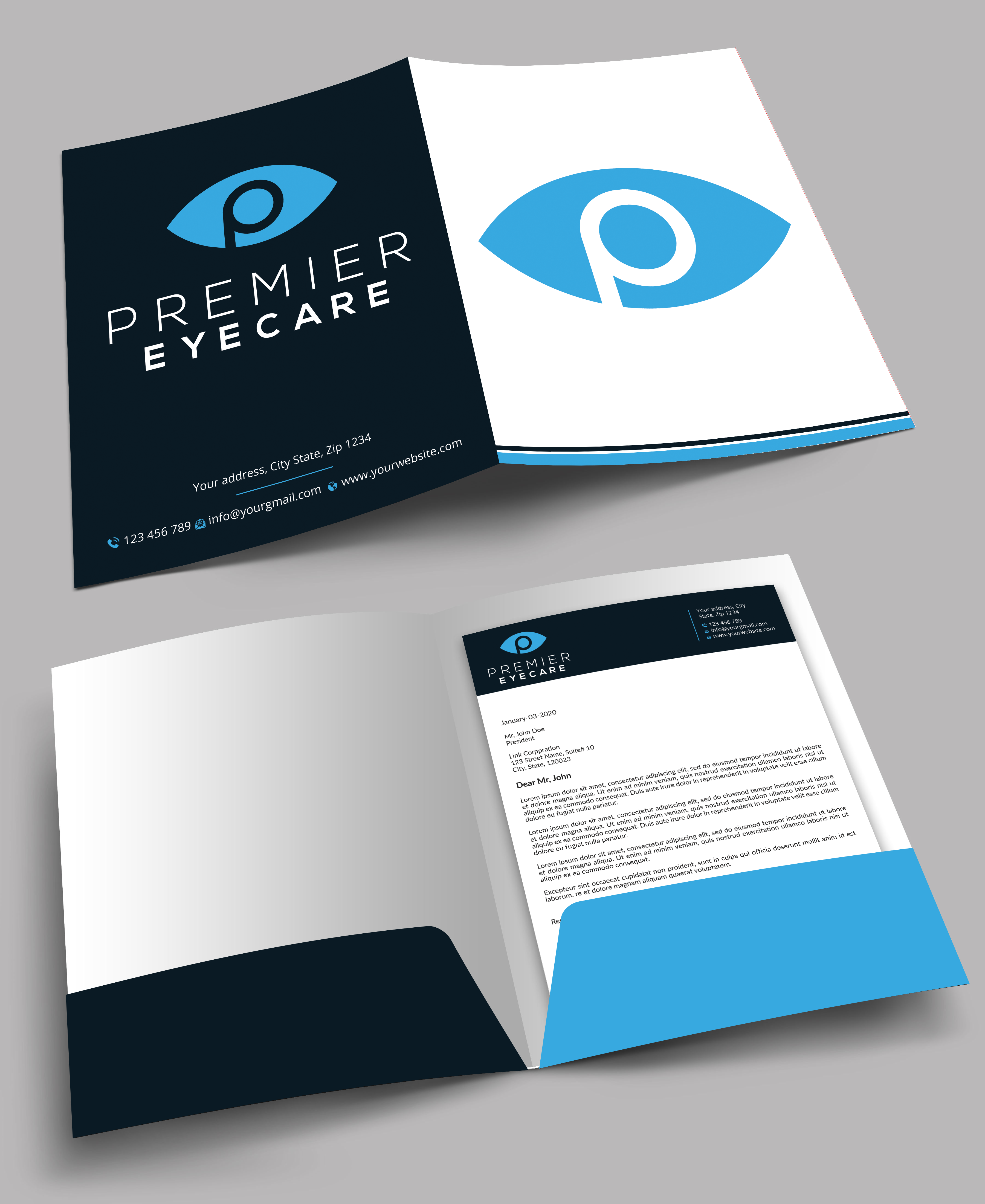 Schreibwaren-Design von Expert Bappy für Premier Eyecare | Design #33125884