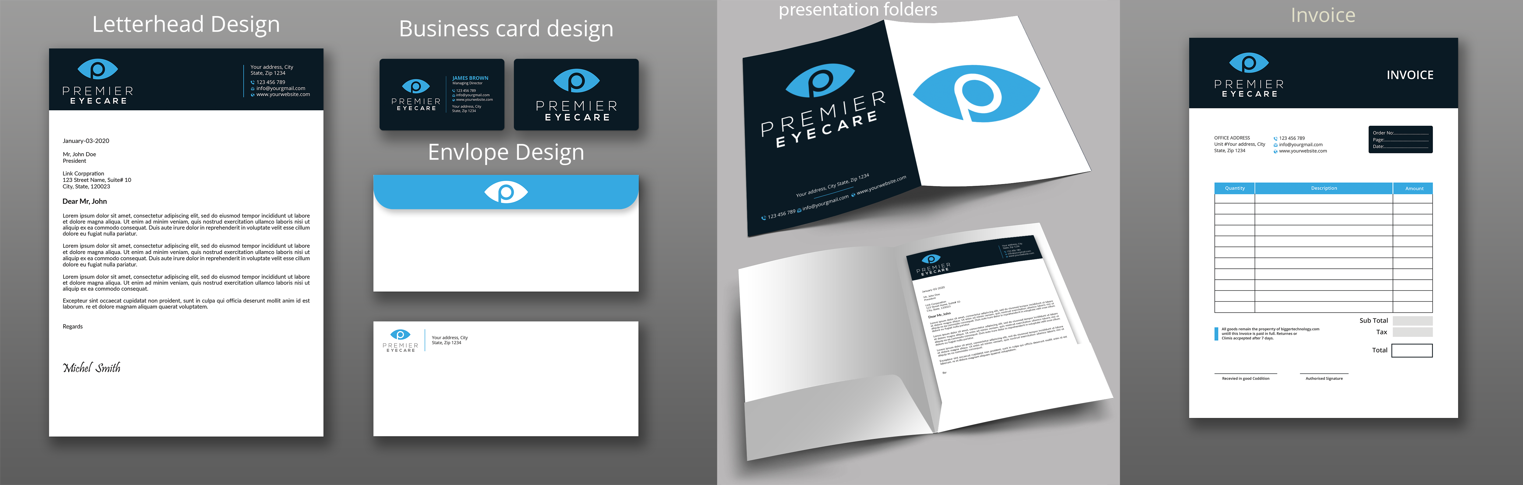 Schreibwaren-Design von Expert Bappy für Premier Eyecare | Design #33131117