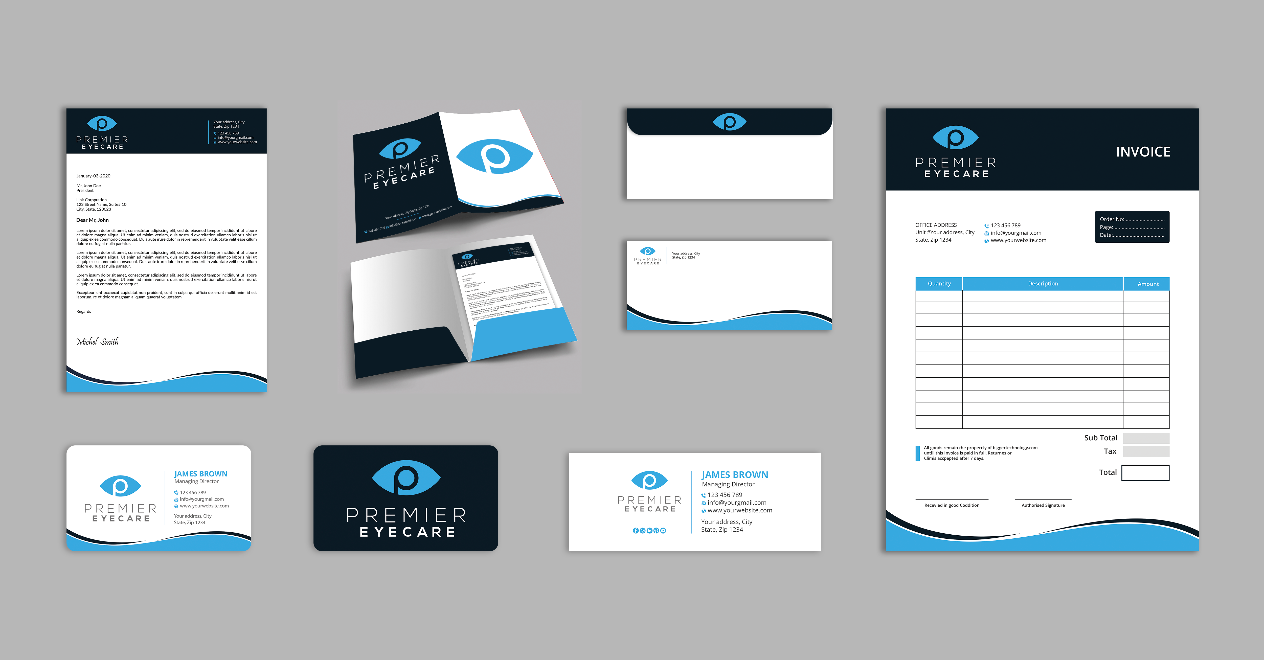 Schreibwaren-Design von Expert Bappy für Premier Eyecare | Design #33156368