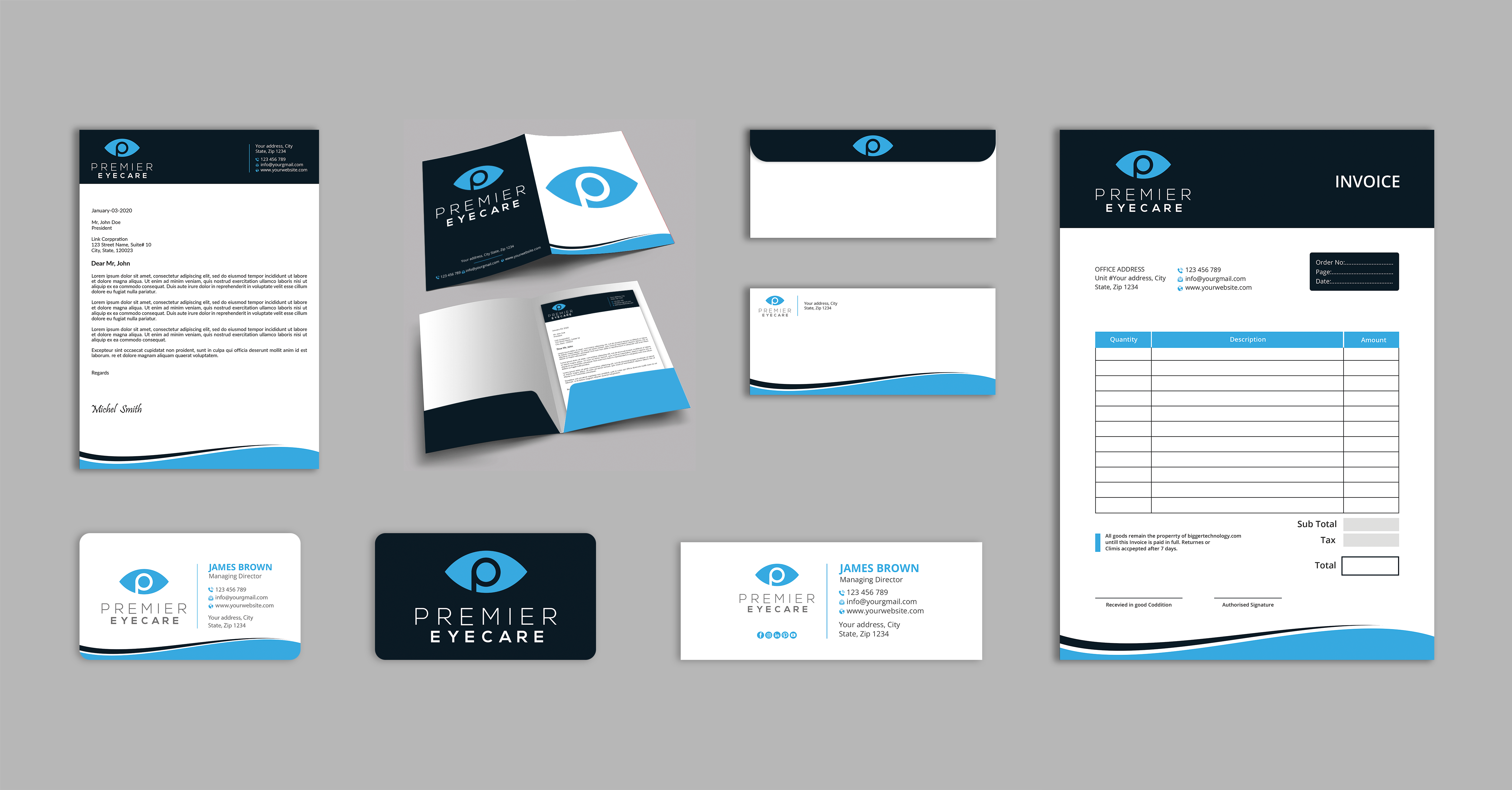 Stationery Design by Expert Bappy for Premier Eyecare | Design #33161376