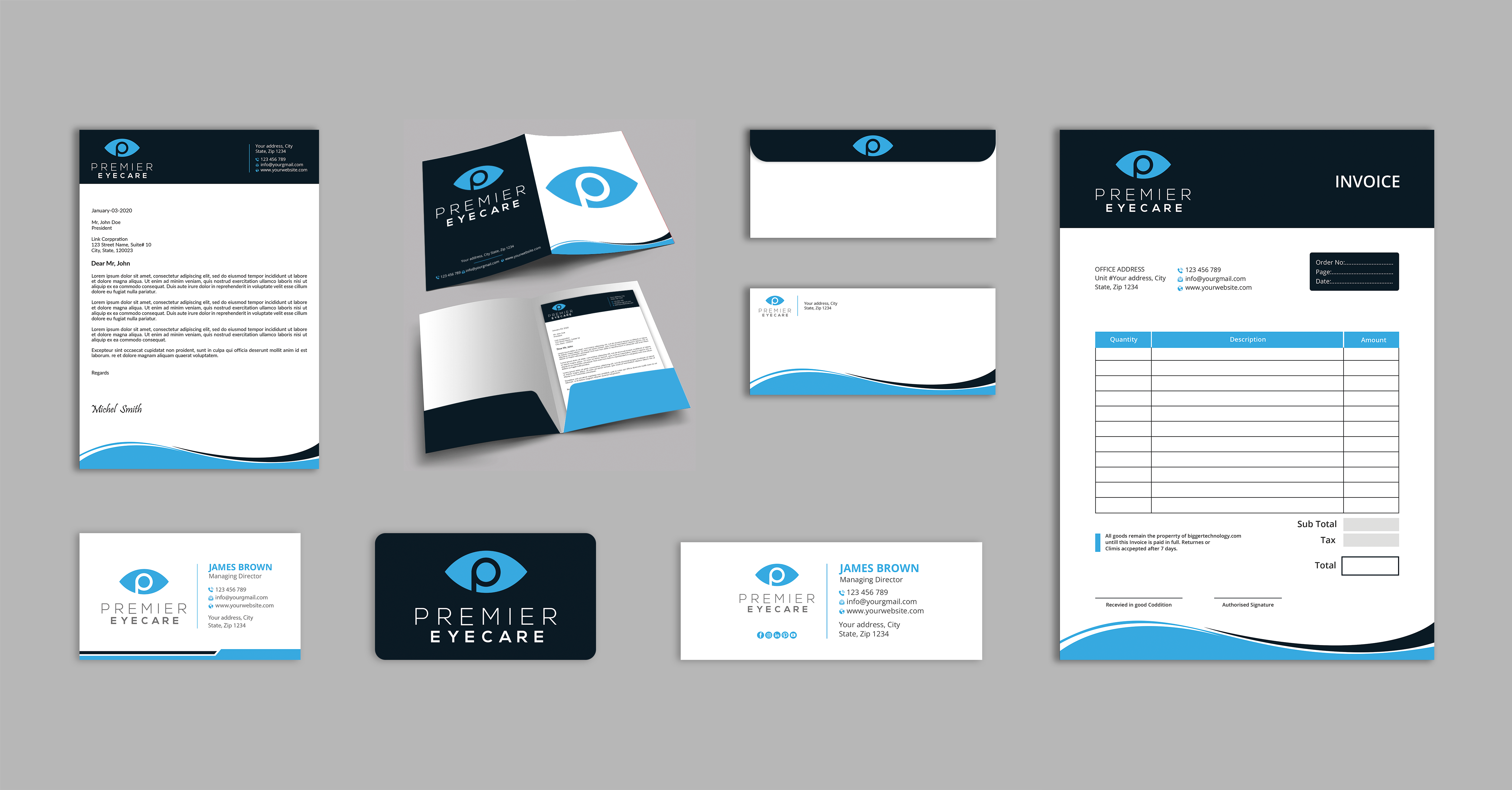 Schreibwaren-Design von Expert Bappy für Premier Eyecare | Design #33161390