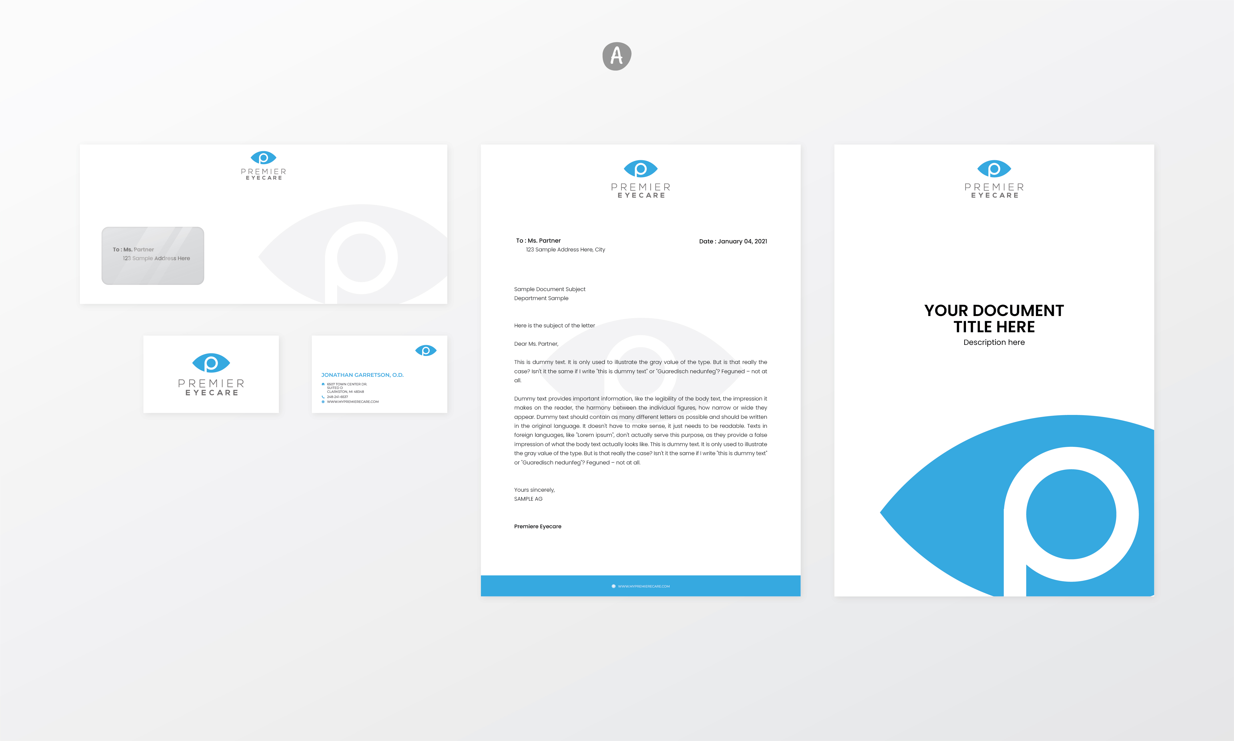 Stationery Design by Rosiana Design for Premier Eyecare | Design #33144307