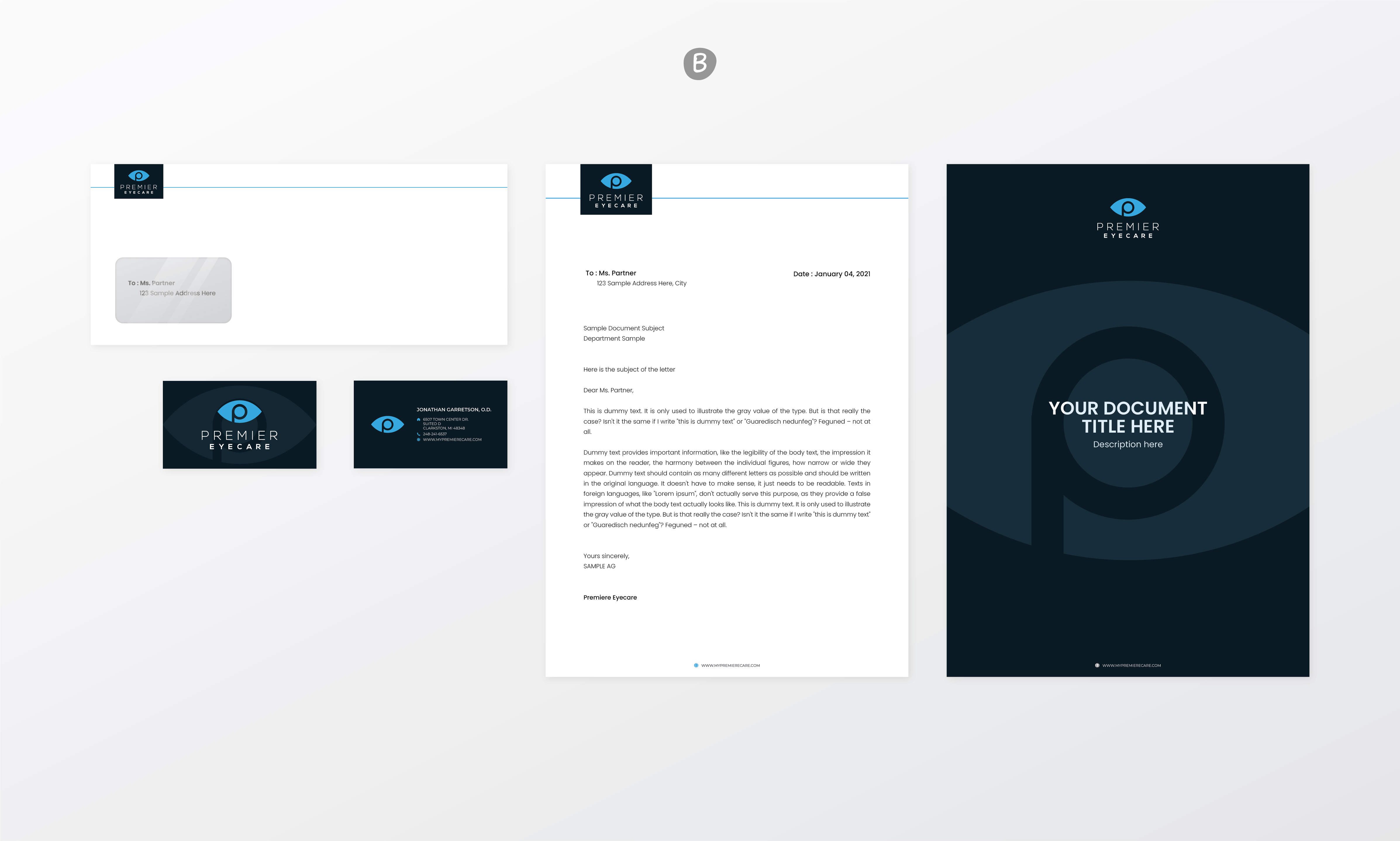 Stationery Design by Rosiana Design for Premier Eyecare | Design #33144308