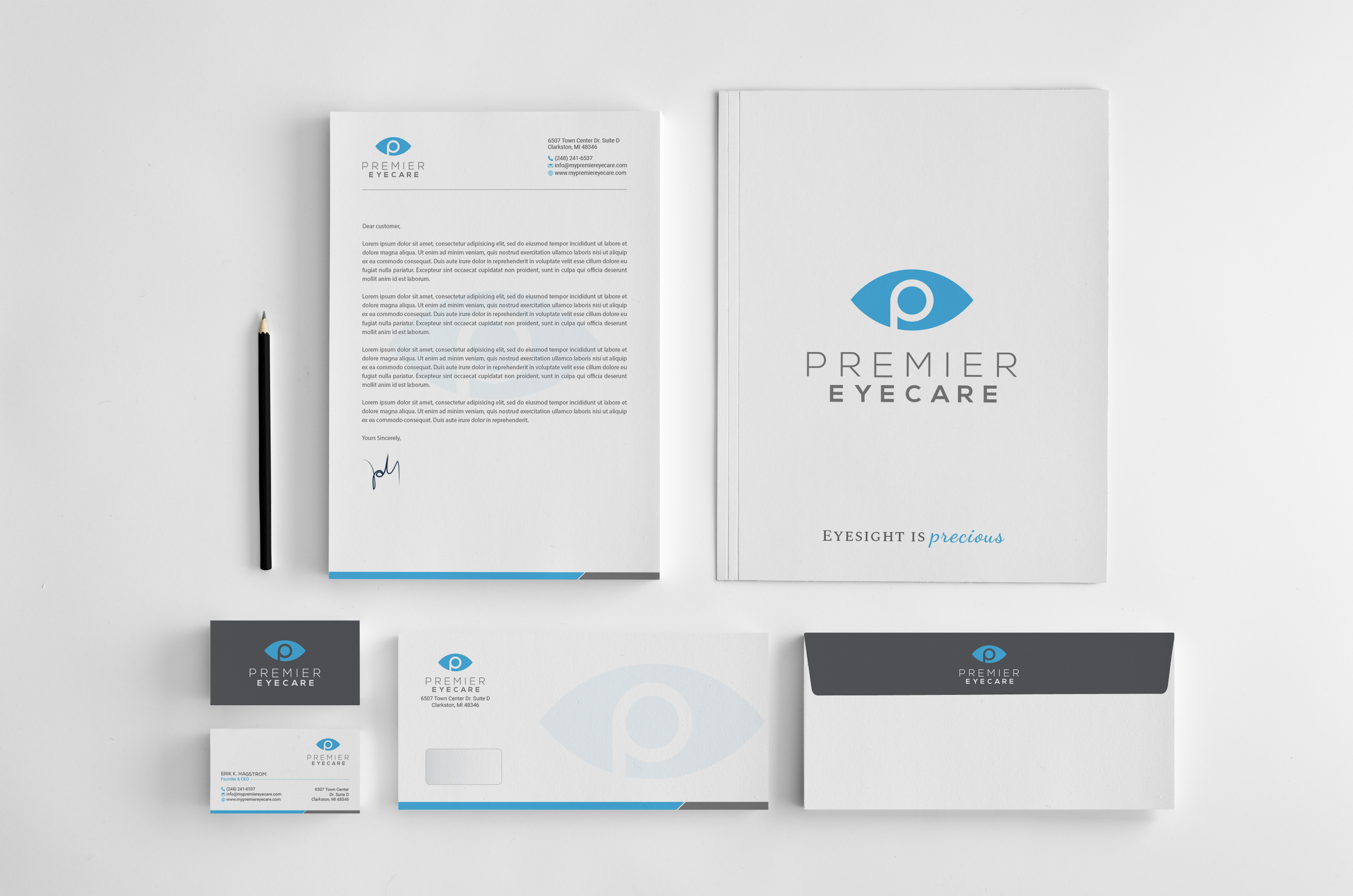Schreibwaren-Design von R.design für Premier Eyecare | Design #33153757