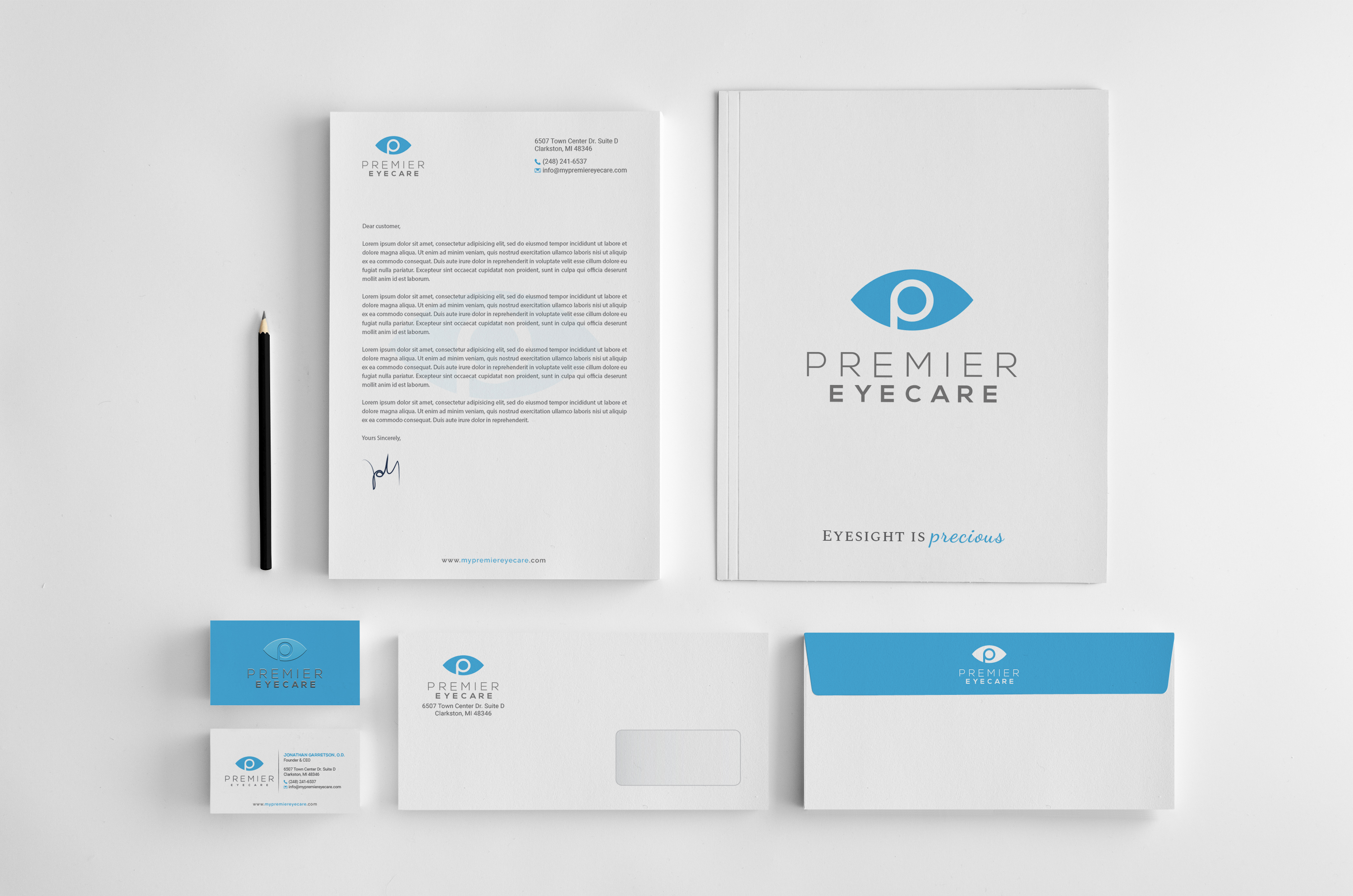 Schreibwaren-Design von R.design für Premier Eyecare | Design #33153806