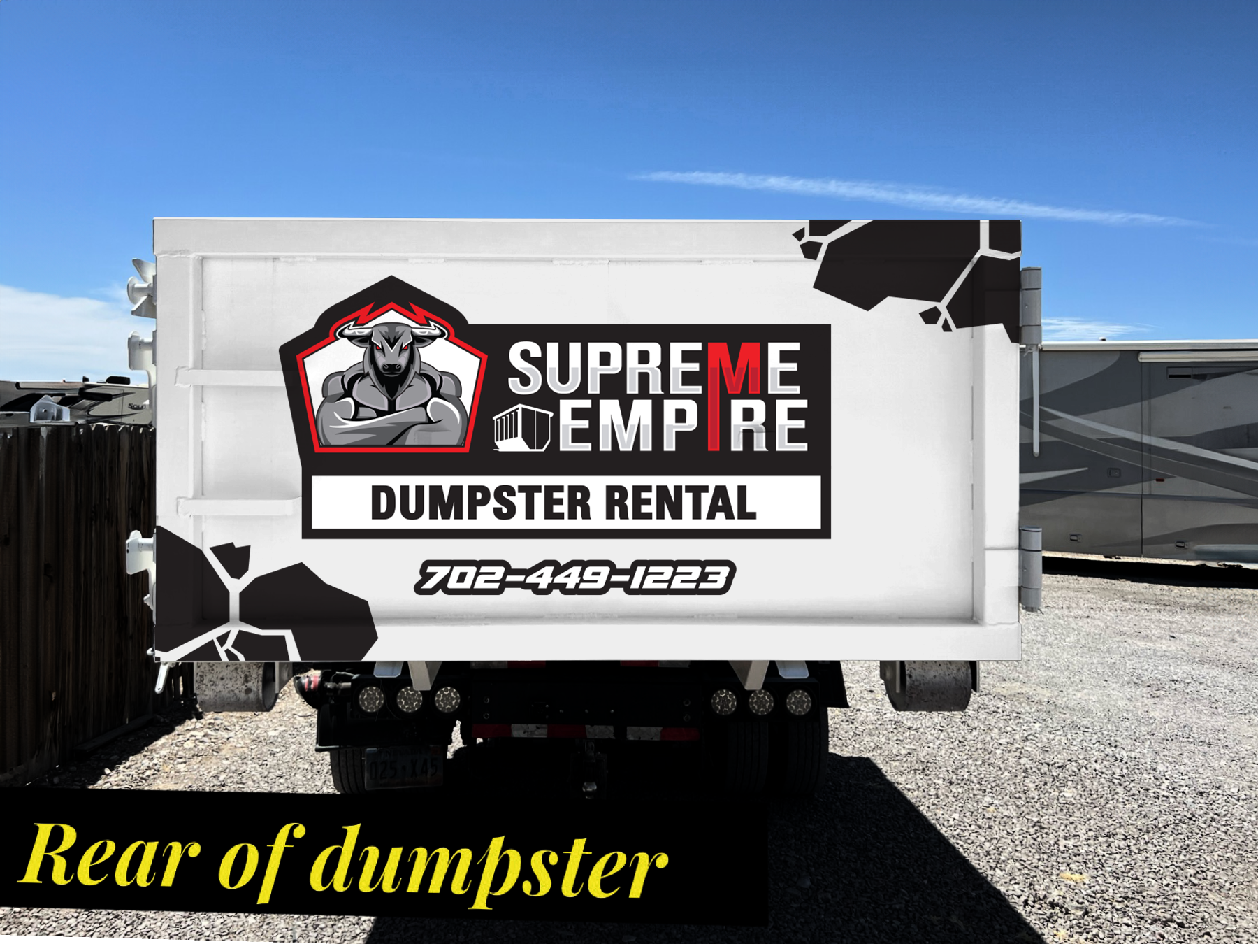 Car Wrap Design by wuppet lima for Supreme Empire Junk Removal & Dumpster Rental | Design #33133040