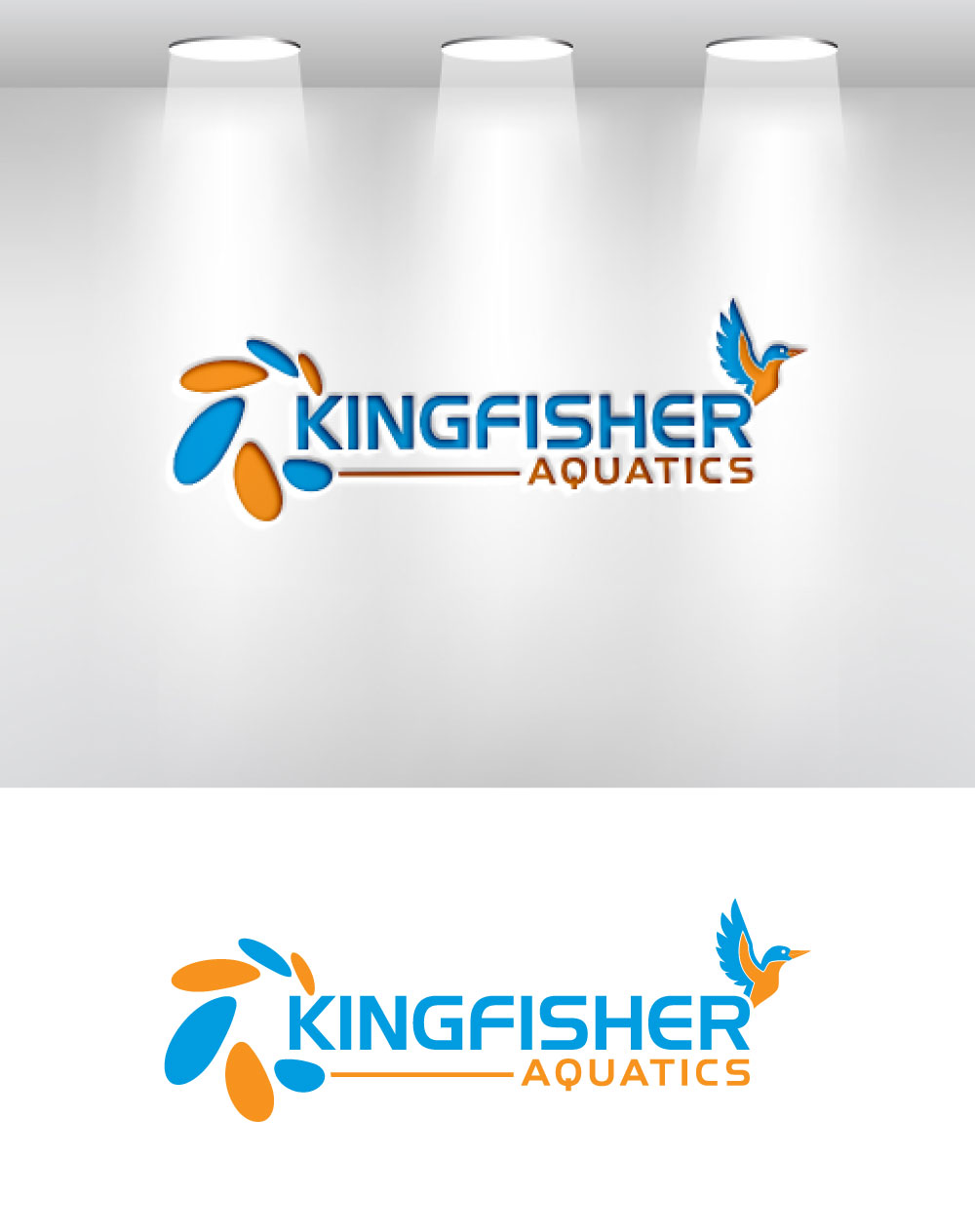 Logo Design by Ahnaf Labib for Kingfisher Aquatics | Design #33126451