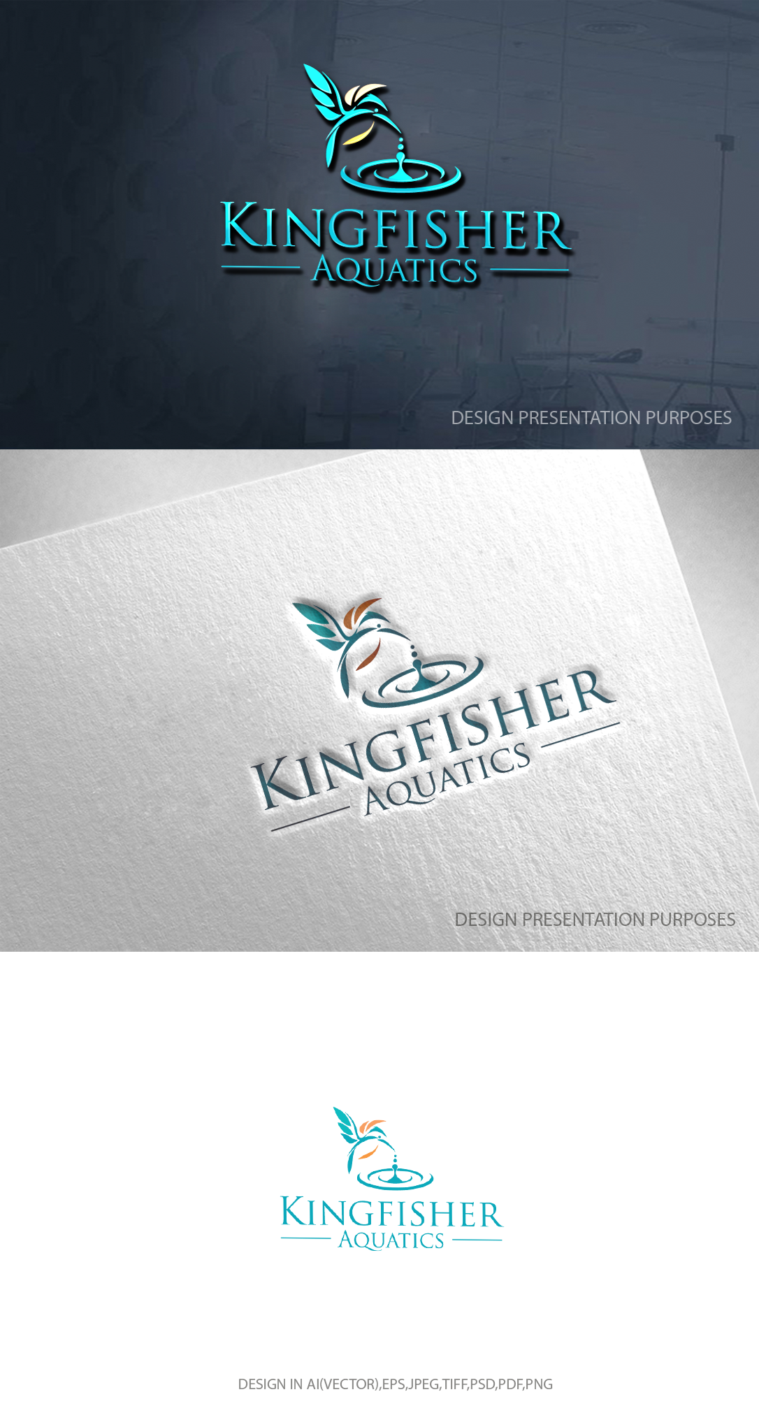Logo-Design von zebronicgraphic für Kingfisher Aquatics | Design #33129965