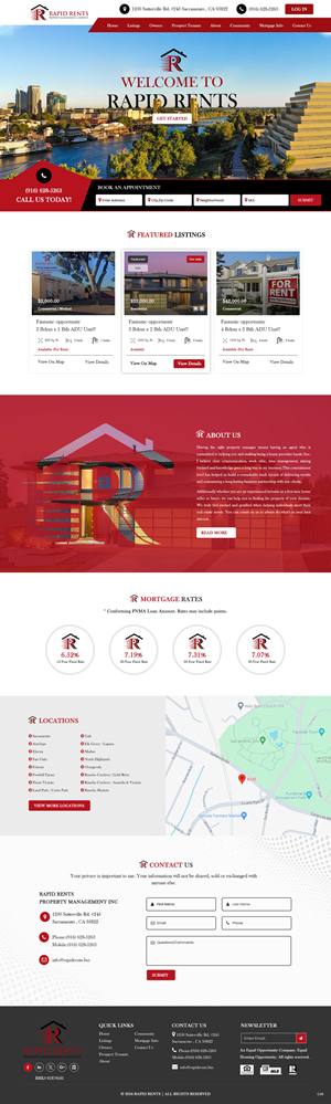 Web Design by pb for Rapid Rents Property Management & Services | Design: #33137679