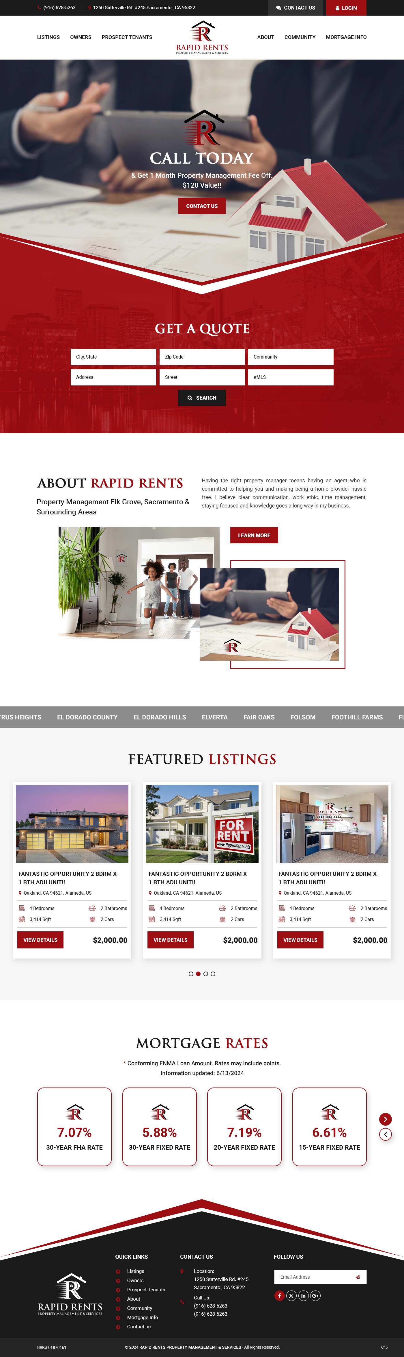 Web Design by pb for Rapid Rents Property Management & Services | Design #33137680