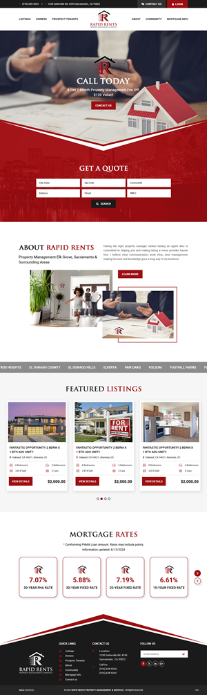 Web Design by pb for Rapid Rents Property Management & Services | Design: #33137680