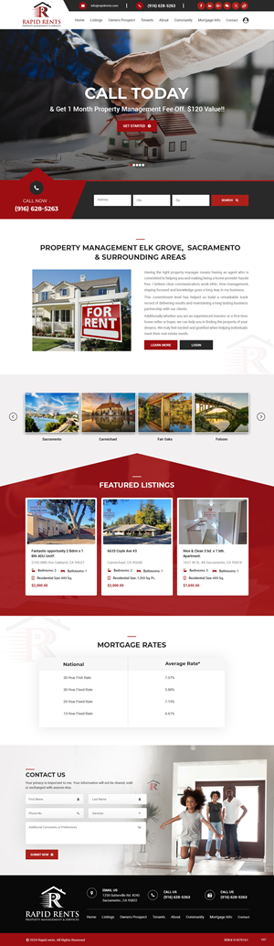 Web Design by pb for Rapid Rents Property Management & Services | Design: #33137682