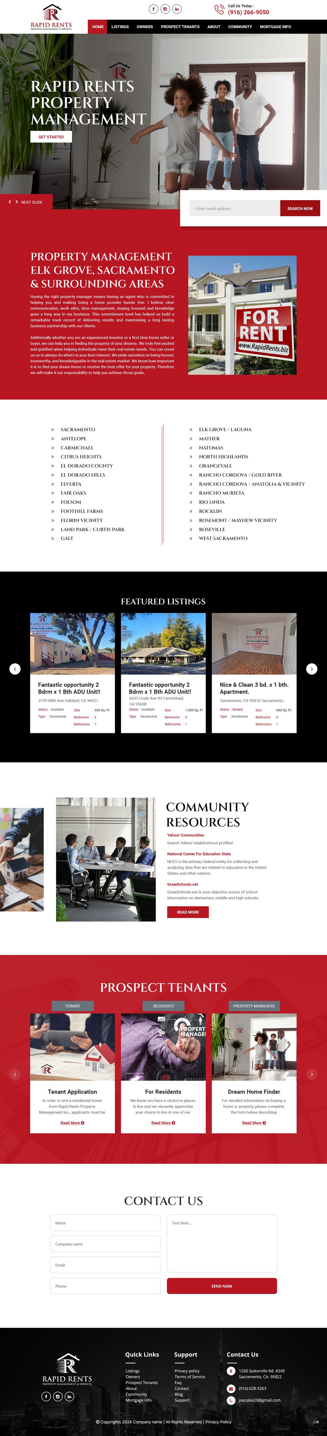 Web Design par pb pour Rapid Rents Property Management & Services | Design #33137683