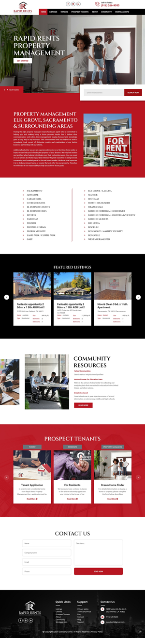 Web Design by pb for Rapid Rents Property Management & Services | Design: #33137683