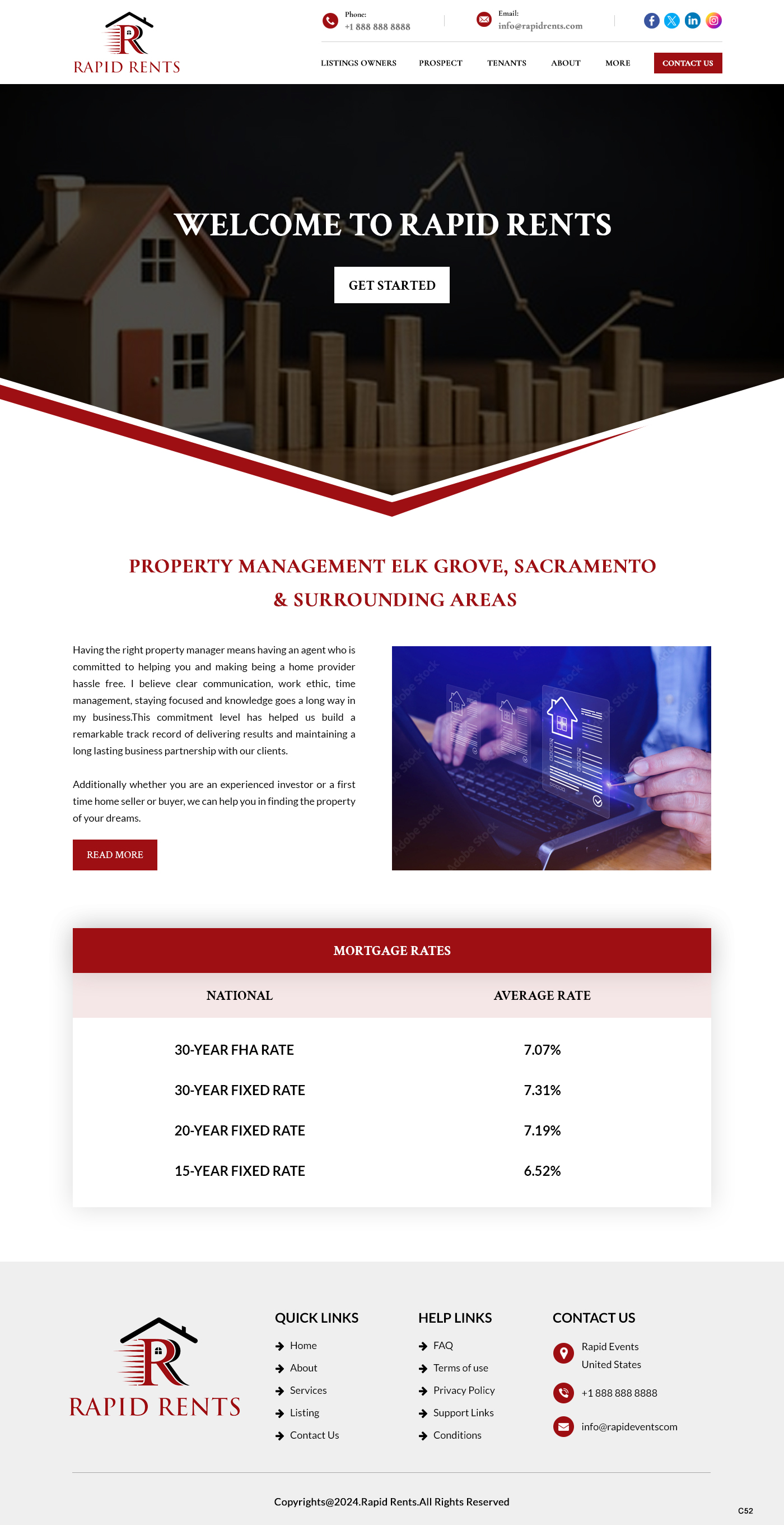 Web Design by pb for Rapid Rents Property Management & Services | Design #33137685