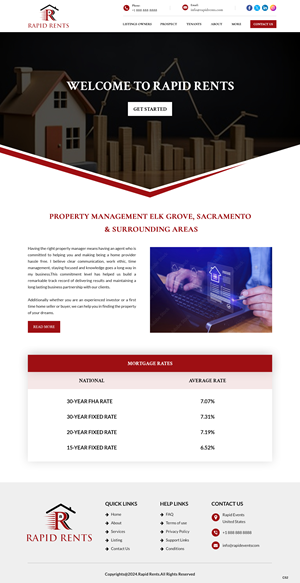 Web Design by pb for Rapid Rents Property Management & Services | Design: #33137685