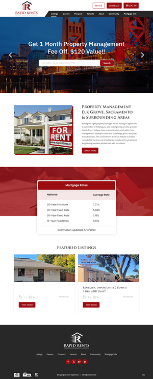 Web Design by pb for Rapid Rents Property Management & Services | Design: #33137687