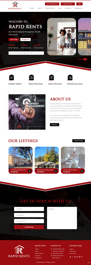 Web Design by pb for Rapid Rents Property Management & Services | Design: #33137688