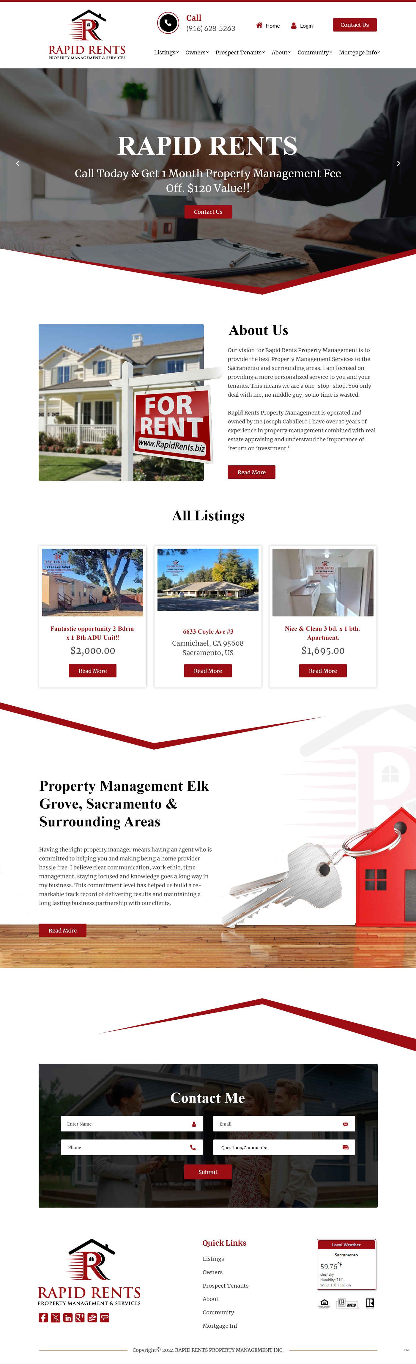 Web Design by pb for Rapid Rents Property Management & Services | Design #33137689