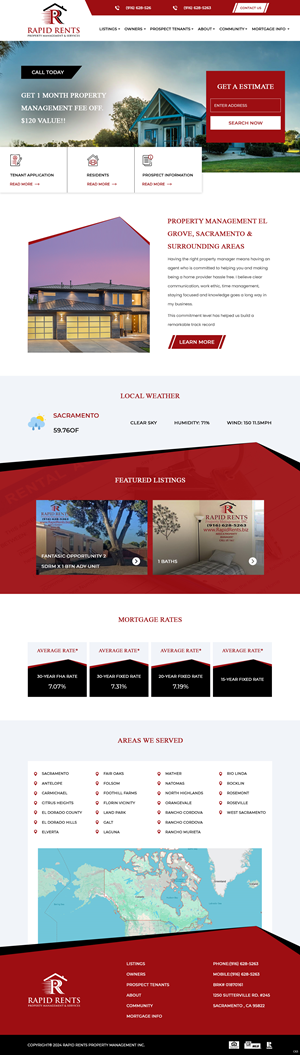 Web Design by pb for Rapid Rents Property Management & Services | Design: #33137693