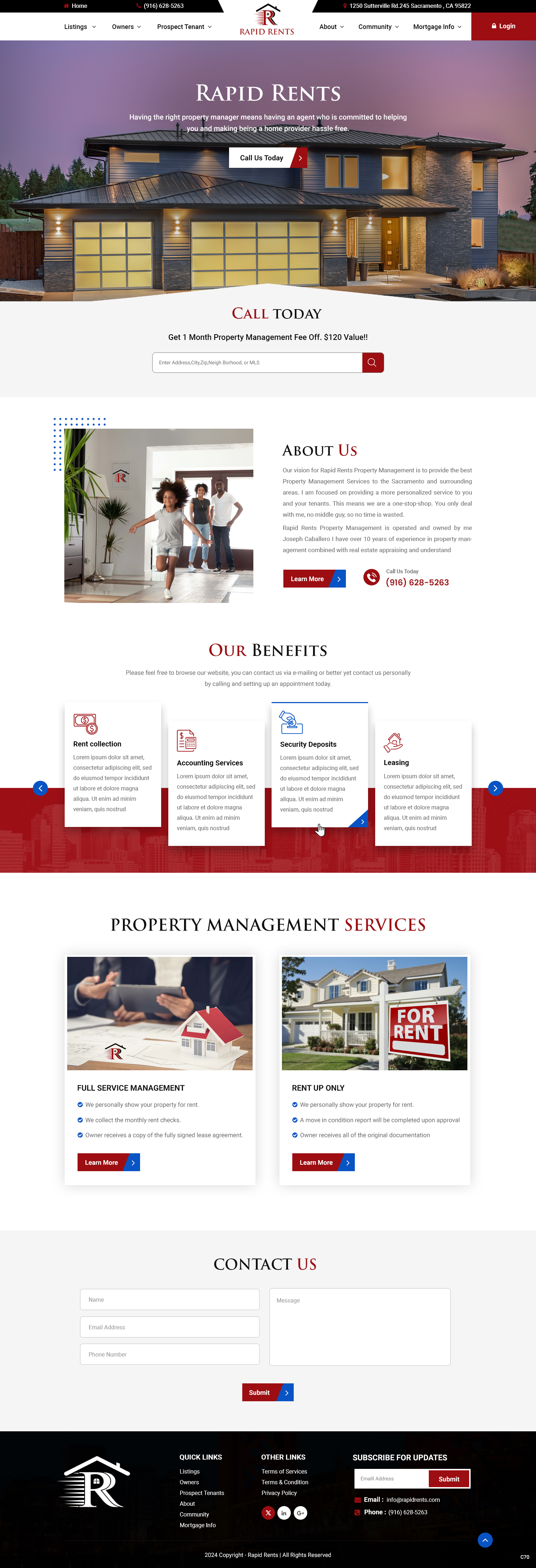 Web Design par pb pour Rapid Rents Property Management & Services | Design #33137695
