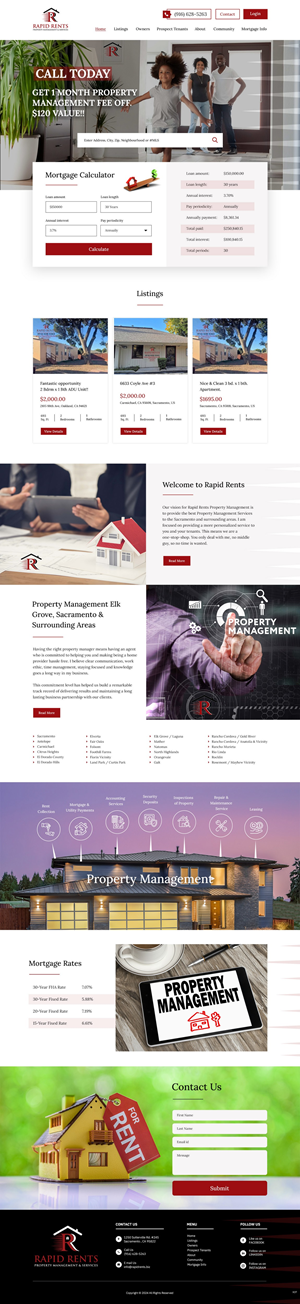 Web Design by pb for Rapid Rents Property Management & Services | Design: #33137698