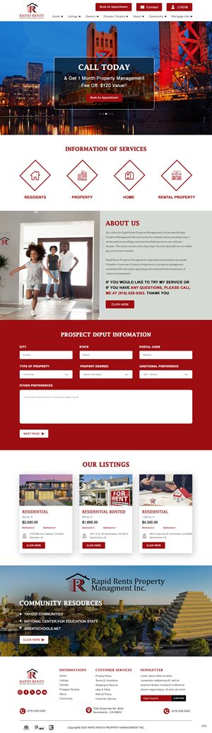 Web Design by pb for Rapid Rents Property Management & Services | Design: #33137700