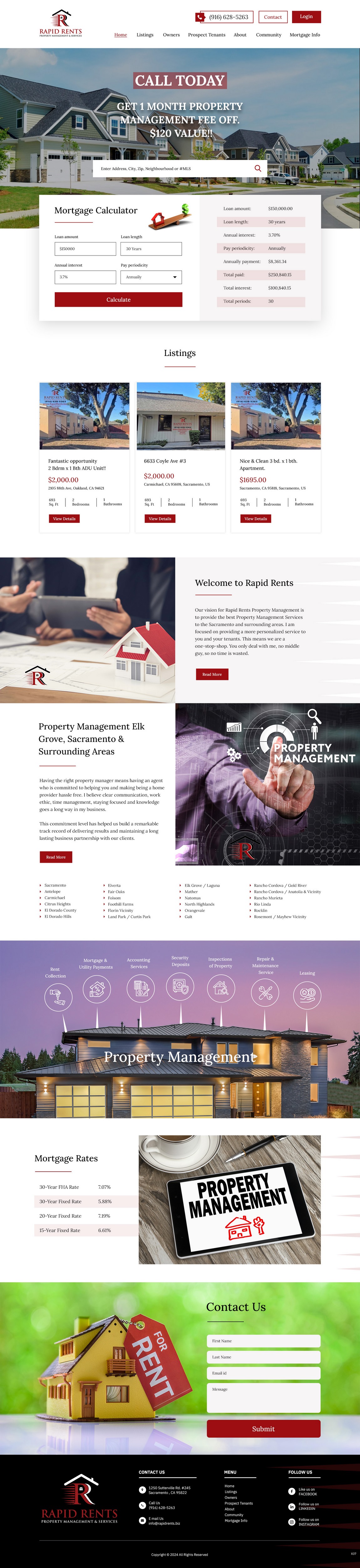 Web Design by pb for Rapid Rents Property Management & Services | Design #33157582