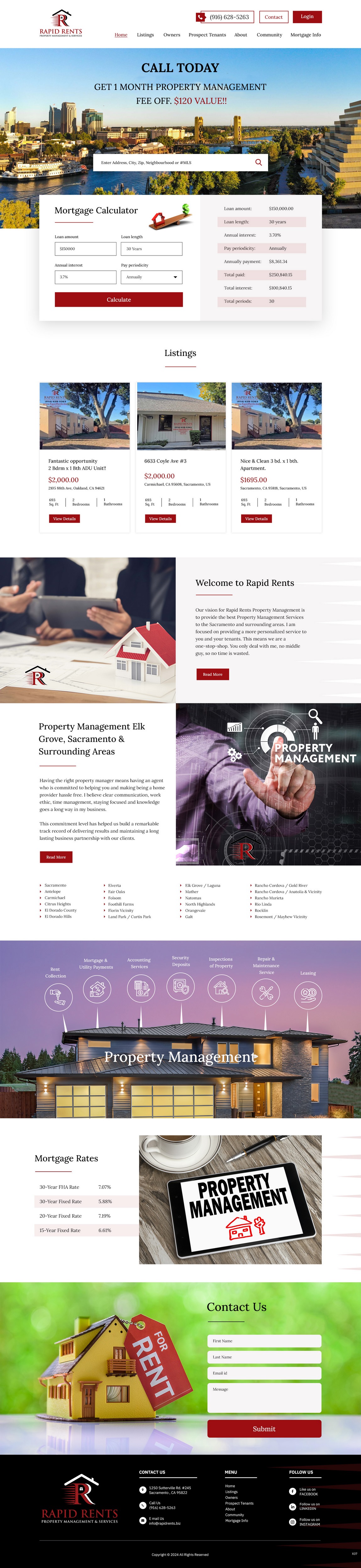 Web Design by pb for Rapid Rents Property Management & Services | Design #33157583