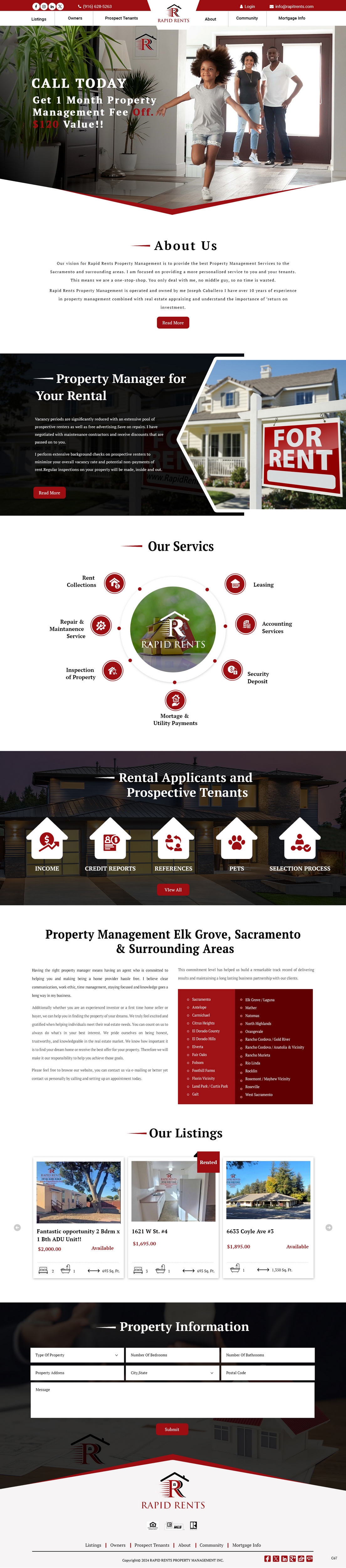 Web Design by pb for Rapid Rents Property Management & Services | Design #33176163
