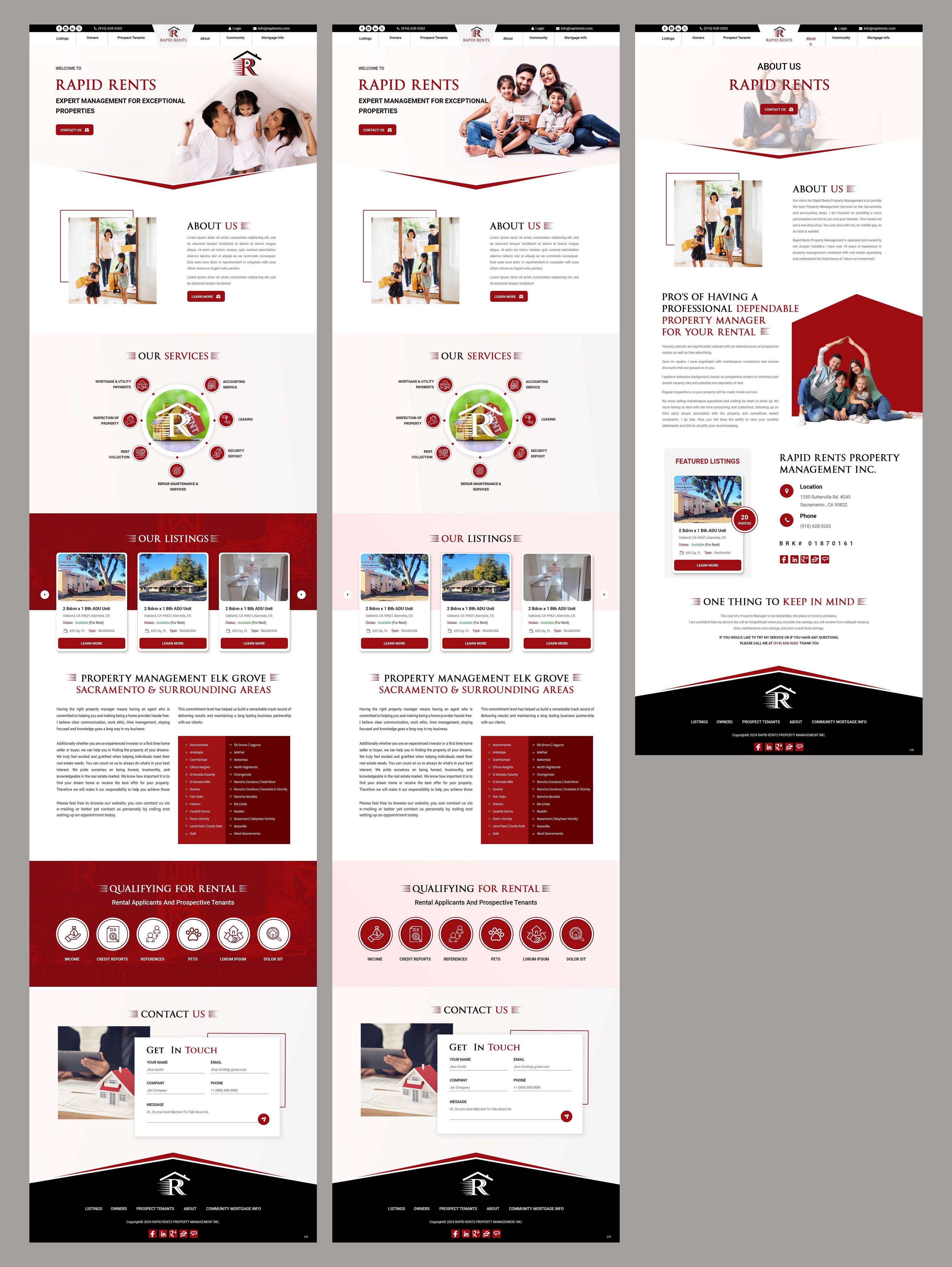 Web Design by pb for Rapid Rents Property Management & Services | Design #33176164