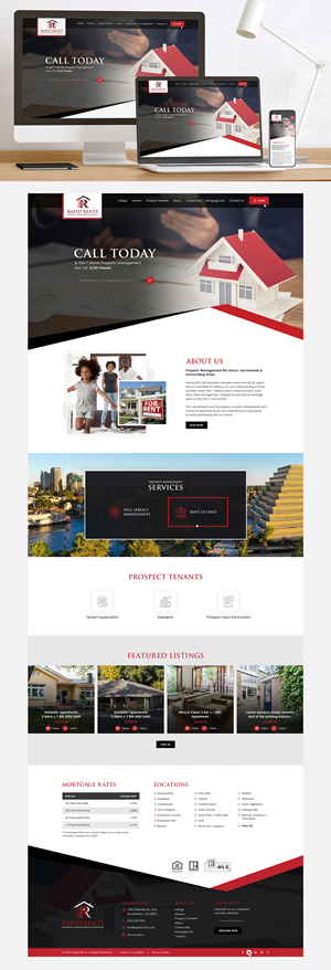 Web Design by Ved Web Services for Rapid Rents Property Management & Services | Design #33136705