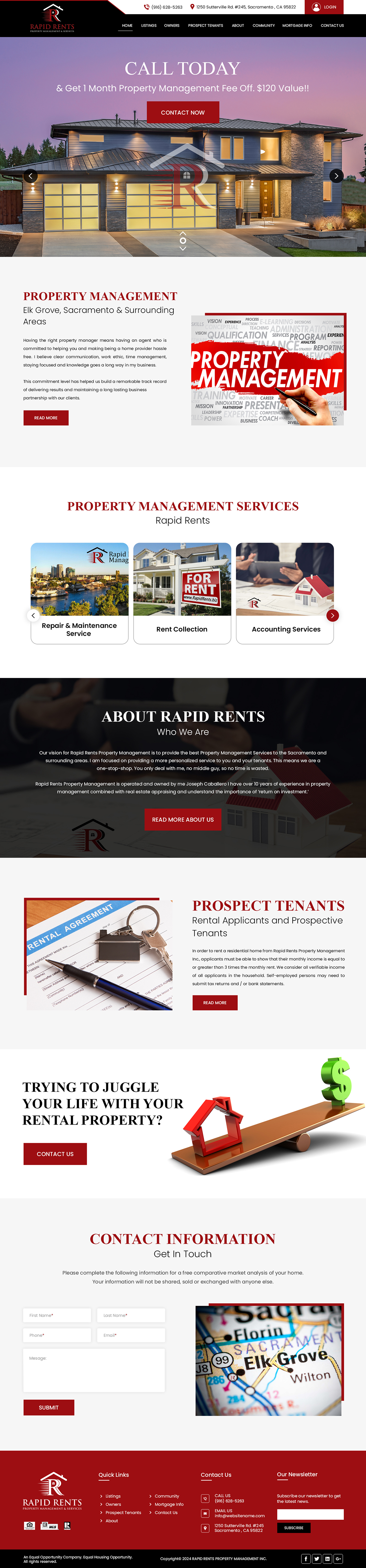 Web Design by Creations Box 2015 for Rapid Rents Property Management & Services | Design #33135346
