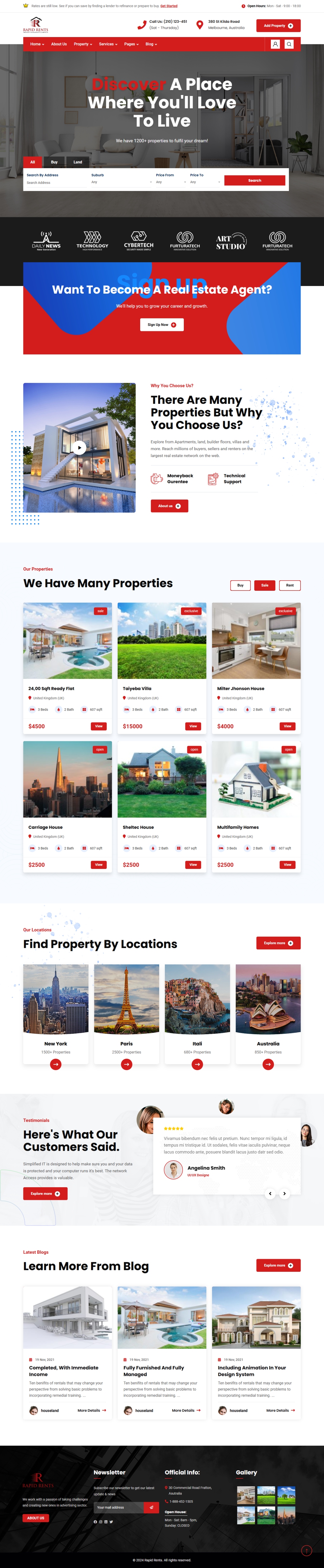 Web Design by Amd87 for Rapid Rents Property Management & Services | Design #33152492