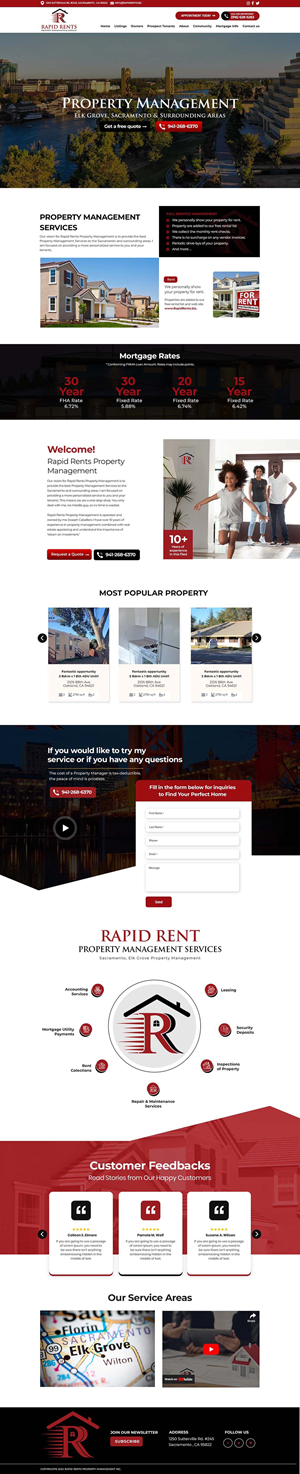 Web Design by Dream Logo Design for Rapid Rents Property Management & Services | Design: #33179263