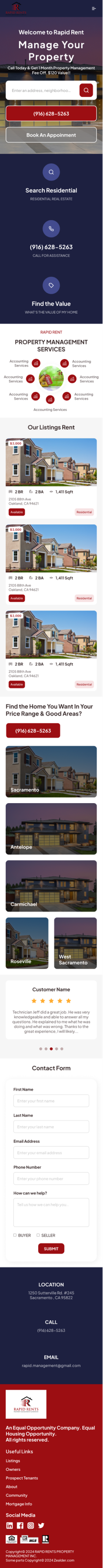 Web Design by Taufik H for Rapid Rents Property Management & Services | Design: #33178652