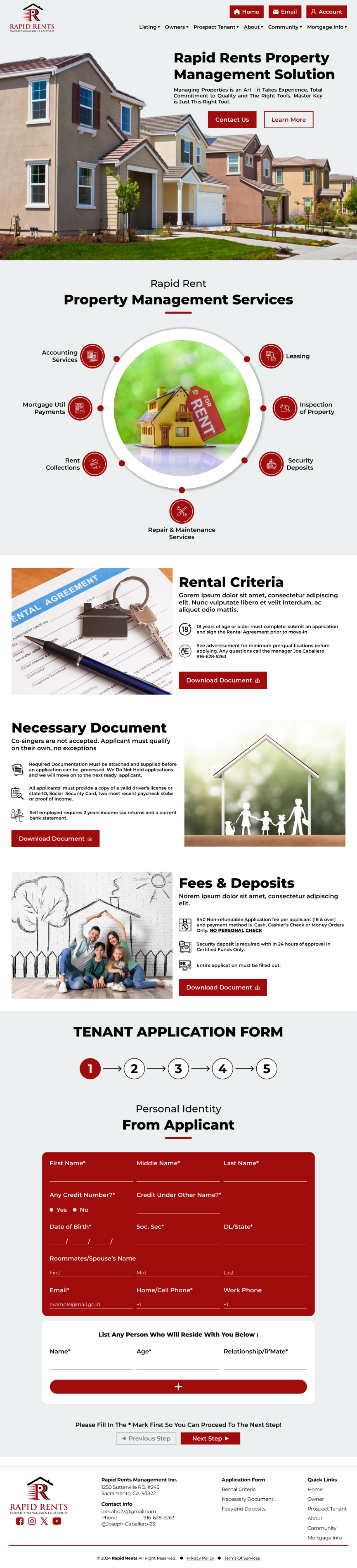 Web Design par Taufik H pour Rapid Rents Property Management & Services | Design #33178671