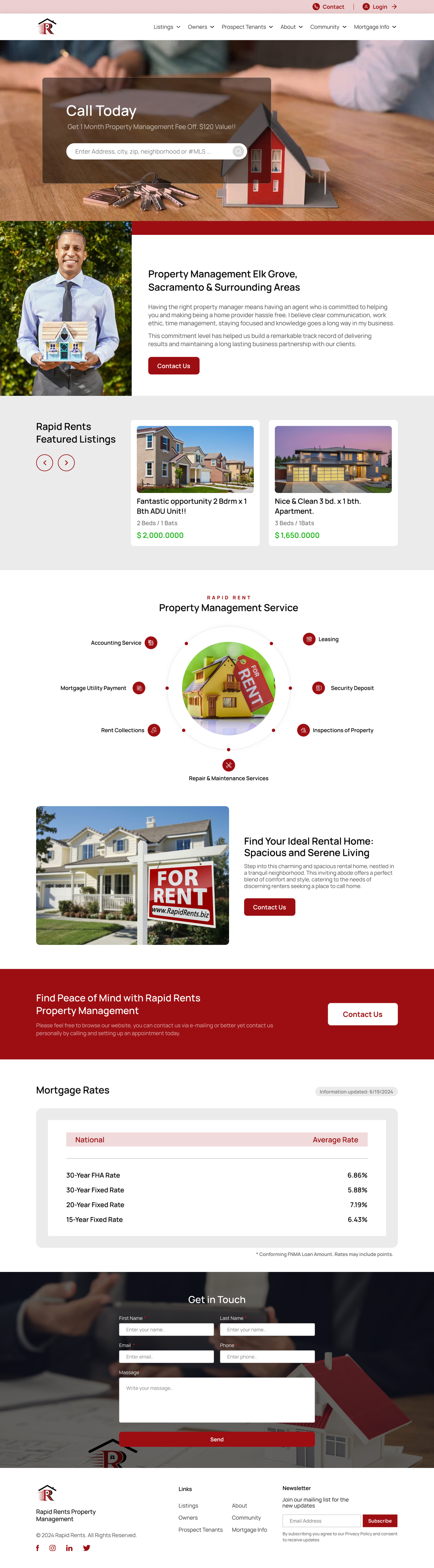 Web Design by Taufik H for Rapid Rents Property Management & Services | Design #33178717
