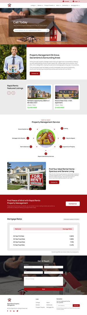Web Design by Taufik H for Rapid Rents Property Management & Services | Design: #33178717